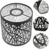 5.58,High:5.5,Fitter:1.65,E27 UKCOCO Black Metal Lamp Shade: Small Lamp Shade Drum Lampshade Replacement with Hollow