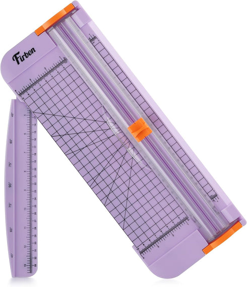 Firbon Purple A4 Paper Cutter, 12 Inch Titanium Straight Paper Trimmer for Scrapbooking Craft