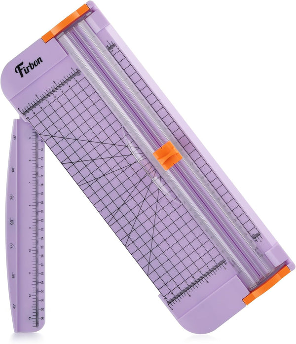 Firbon Purple A4 Paper Cutter, 12 Inch Titanium Straight Paper Trimmer for Scrapbooking Craft