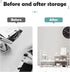 MASAKA B&W Desktop Organizers with Shelves, Adjustable WPC Display Shelf for Office Desk, Makeup Shelf, White