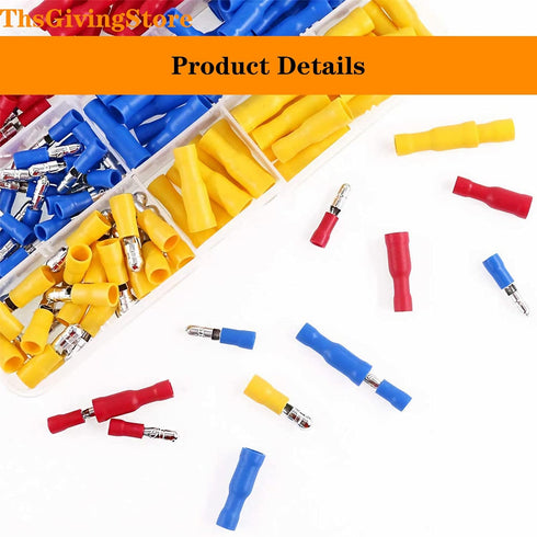 160pcs Terminals Quick Wire Connectors Kit, Male and Female Waterproof Electrical Wire Connectors