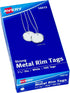 Avery Metal Rim Key Tags: 1.25" Diameter, White, 500 Tags with Strings