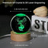 Vuebkkry 3D 16 60mm Dragon Crystal Ball Night Light with Colors, Cool Dragon Statue Figurines Glass Decor Lamp