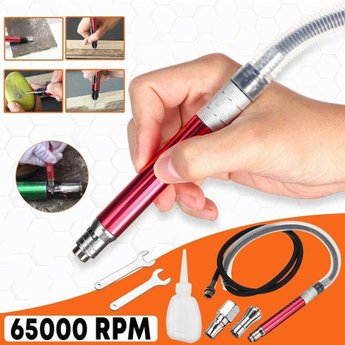 Air-Powered Micro Die Grinder Set 65,000 RPM Pneumatic Pencil Grinder Tool by Pena