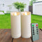 2"x5" Outdoor LED Battery Operated Candles, Timer/Remote Plastic Flickering Waterproof Flameless Candles for Decoration