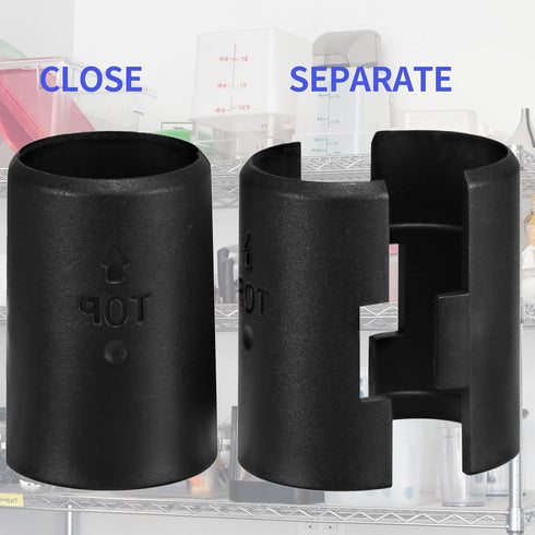 30 Pack Black Wire Shelf Clips, 1 inch Plastic Shelving Clips for Wire Shelving System, Shelf Support Clips (15 Pairs)