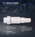 Midline Valve 567SD034 Heavy Duty PVC Repair Coupling, Expandable Pipe Fitting, 3/4 in. White Plastic