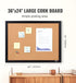 VEVOR 36" x 24" Cork Board for Office, Framed Bulletin Board with Push Pins for Home and School