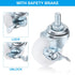 1.5 Inch 4 Pack 110Lbs PATIKIL Threaded Stem Casters Wheels with Brake, Locking Swivel Wheels Wire Shelf Caster Wheels