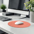Round PU Leather Mouse Pad, Stitched Edge Micro-Fiber Base, Non-Slip Waterproof, 9 x 9 Inch (Pink)