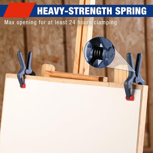 WORKPRO Spring Clamp Set, 16-Piece Nylon Spring Clamp with Adjustable Jaw Pads for DIY Projects