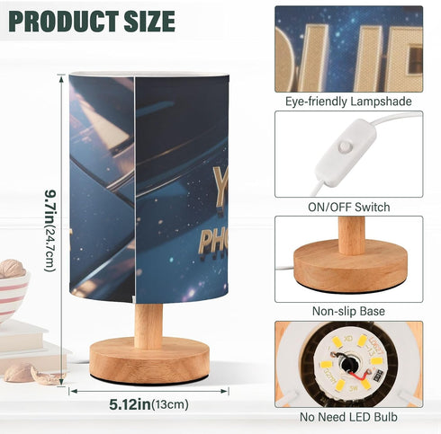 FASHON&FASCIN Customizable Small Desk Lamp for Bedroom - Nightstand Light