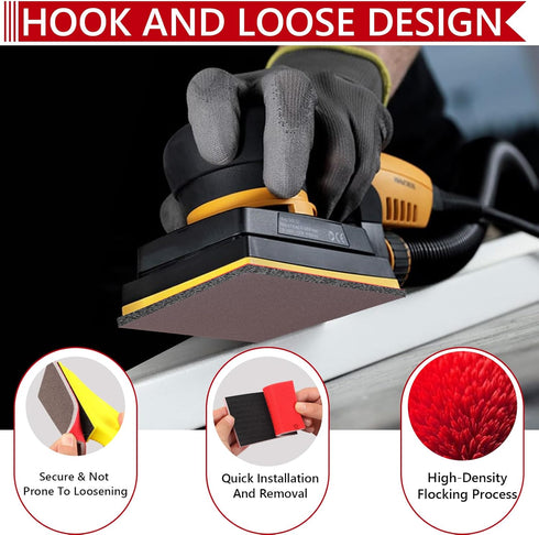 24PCS 3 4 Inch Set, 120-3000 x Sanding Sponge Grit Soft Foam Hand Sander Block, Hook & Loop Wet Dry Sanding Sponges