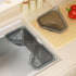 Generic 17x17x9.5cm Magnetic Corner Sink Strainer Basket With Twist-Open Bottom PP Triangular Drain Basket, Magnetic