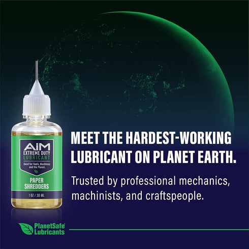 PlanetSafe AIM Paper Shredder Oil - Extreme Duty Lubricant, Non-Toxic, Odorless, Best Blade Performance, Cleans,