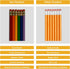 Cute 6-Pack Pencils - Unsharpened #2 HB with Erasers - Ideal for School, Sketching, Writing - Rainbow Colors