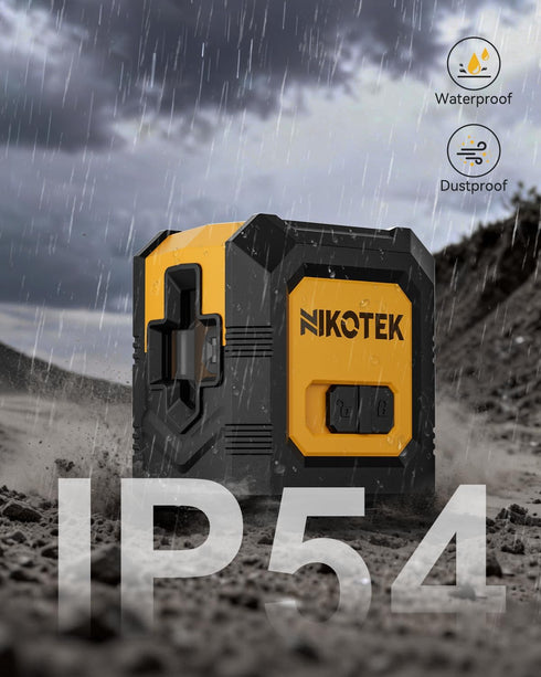 Nikotek Laser Level with Tripod, Self-Leveling Green Beam Horizontal and Vertical Cross-Line Laser for Home Decoration
