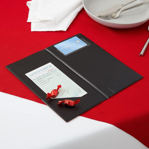 Set Pack 10, 5.5" 10.5", Juvale Server Books - PVC Restaurant Check Holder with Clip & Card Holder - Check Presenters