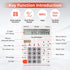 Calculator Handheld Large Display with 12 Digits, Dual Solar Power and Battery, Tax and Check Function