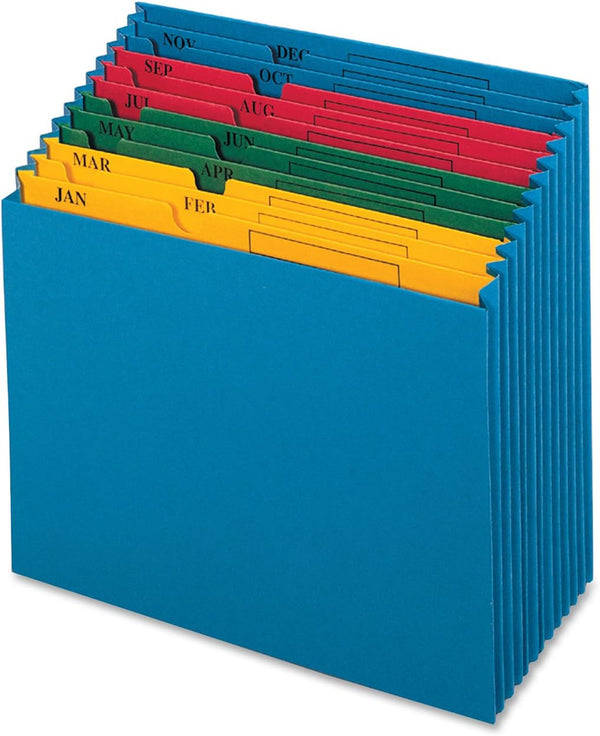 Globe Weis QuickVue Project File, Monthly Index, Letter Size, Blue (20135) - Globe-Weis/Pendaflex