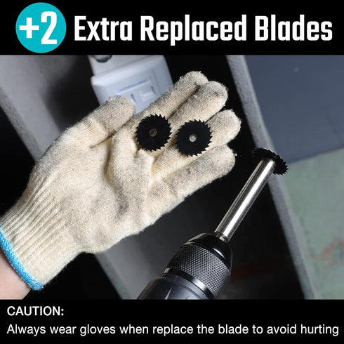 DURATECH Inside Pipe Cutter with 2 Replaced Blades for PVC and Plastic Pipe