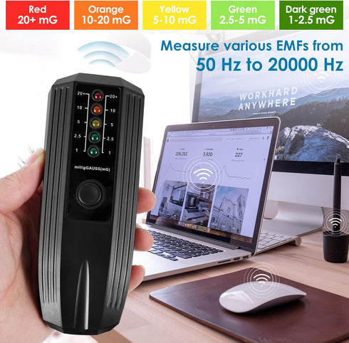 EMF Meter, High Accuracy Electromagnetic Field Radiation Detector, Battery Powered for Ghost Hunting & Industrial Use
