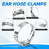 180 Pcs 304 Stainless Steel Single Ear Hose Clamps Assortment Kit with Pincer, 5.3-33.1mm for Automotive and Plumbing