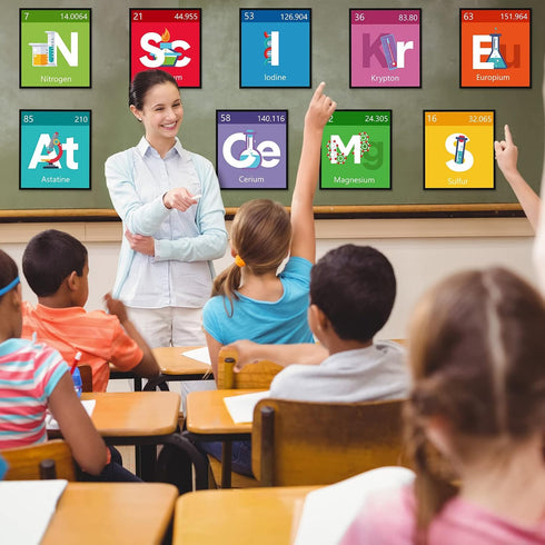 Zonon 10 Set Pcs Science Bulletin Board Scientist Posters Classroom Decoration Banner Classroom Wall Decoration