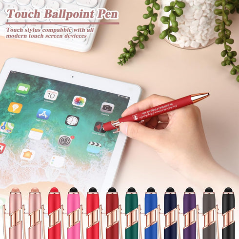 Quotes Pen Christian Ballpoint Pen, 48 Pcs, Stylus Tip, Bible Verse Black Ink Gifts