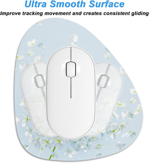 Rimilak Small Mouse Pad 6 x 7 Inch, Irregular Mini Mouse Mat with Non-Slip Rubber Base, Waterproof for Home Office,