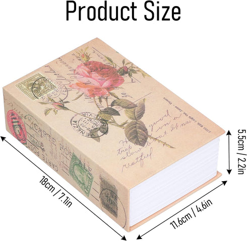 Tomedny Diversion Book Safe, Book Box with Combination Lock Decorative Hidden Safe Mini Money Box for Home Office