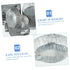 100Pcs Aluminum Foil Sample Weighing Tray, Disposable Foil Plates for Labs, Lightweight Pans for Accurate Weighing