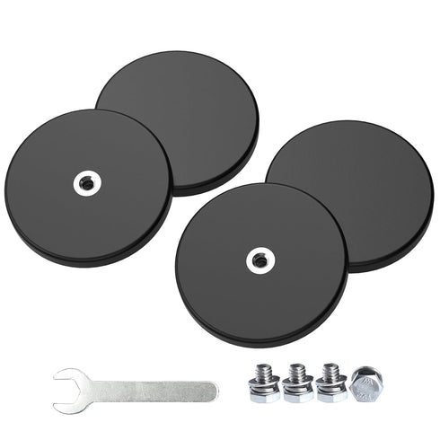Magnetpro 4 Pieces Strong Rubber Coated Mounting Magnets Anti-Scratch & Anti Corrosion,