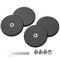 Magnetpro 4 Pieces Strong Rubber Coated Mounting Magnets Anti-Scratch & Anti Corrosion,