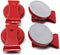 CMS Magnetics Super Strong Colorful Ceramic Magnets, 4-Pack Clips Red for Whiteboards