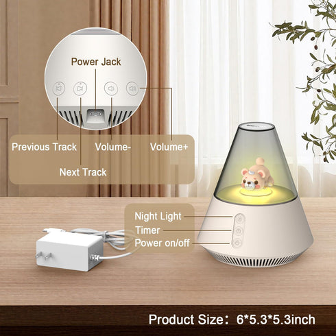 30 31-Level 3 Baby & Kids Sound Machine with Night Light for Nursery, White Noise Machine for Baby Sleep, Soothing