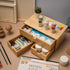 MEEDEN Bamboo Desk Organizer with Drawers - Desktop Storage Drawer Container for Office Home Toiletries Supplies