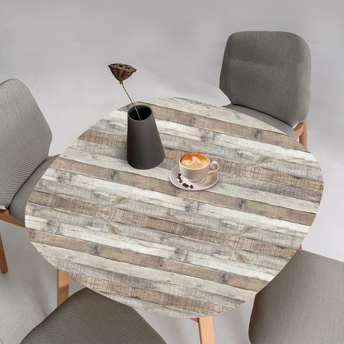 Vintage Wood Wallpaper, Self Adhesive Removable Distressed Look, 17.71 x 120 Vinyl Shelf Covering