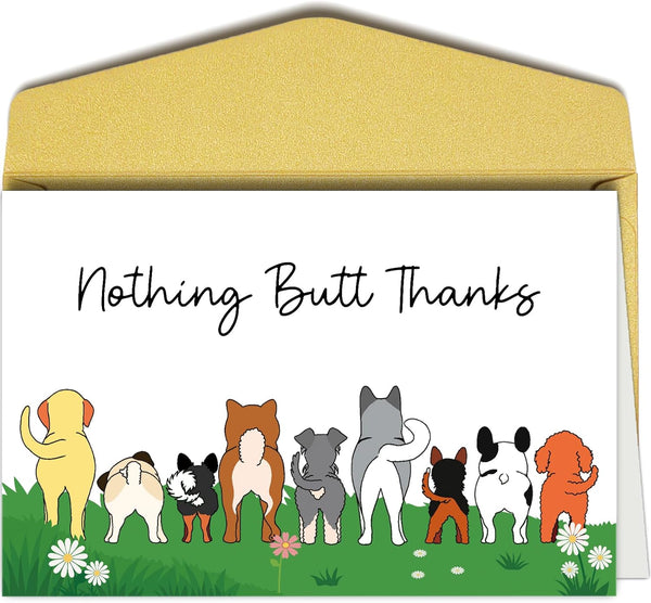 Oamiolek Funny Dog Thank You Card for Dog Owner, Cute Dog Appreciation Card