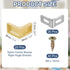 20 PATIKIL Metal Corner Braces, Pcs L-Shape Shelf Support Corner Brace Right Angle Brackets with Cover for Drawer