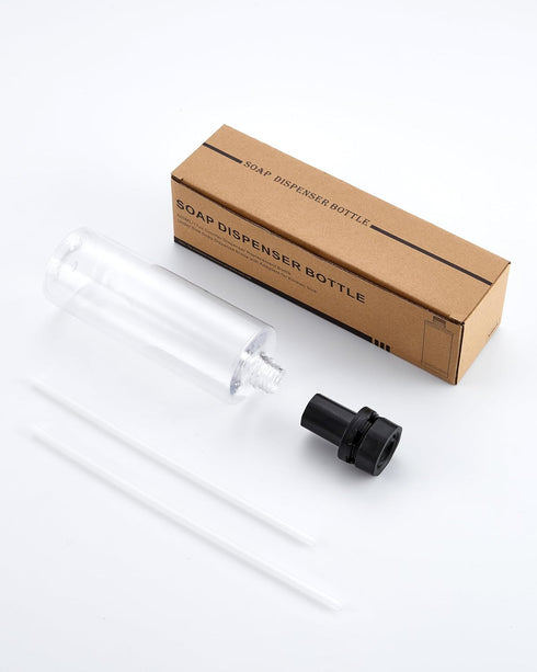 Updated Soap Dispenser Bottle for Kitchen Sink Replacement - 500ML/17oz, Confirm Adapter Maximum Connection Size