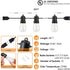 Adirxon 30FT Dimmable S14 Bulbs IP44 LED Outdoor String Lights Shatterproof Weatherproof Hanging Lights for Small Patio