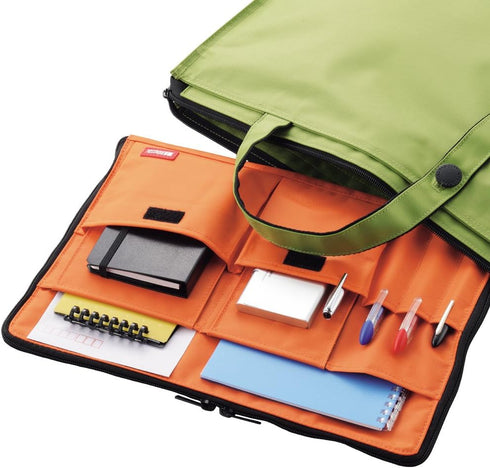 LIHIT LAB Laptop Sleeve with Storage Pockets, 10 x 13.8 Inches, Indigo (A7554-11N)