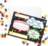 Chalkboard Speech Bubble Birthday Thank You Notes for Kids, Ten 4" x 5.5" Fill In The Blank Cards with Envelopes