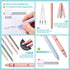 Jutom 38 Pcs Aesthetic Book Annotation Kit, Highlighters, Gel Pens, Sticky Notes, Retro Color
