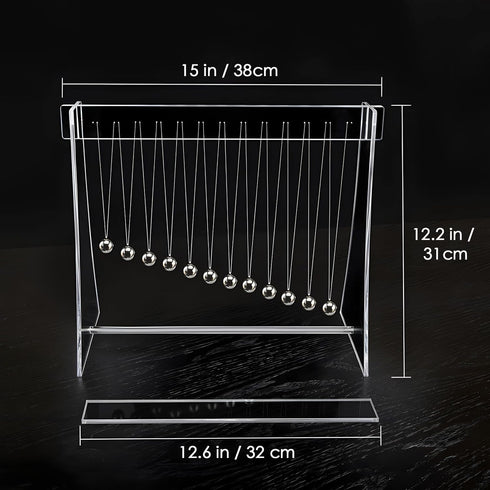 Mach Wave Pendulum - Elegant Desktop Decoration for Home or Office (White)