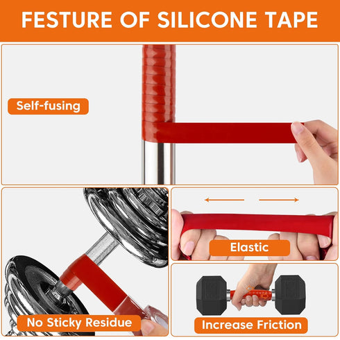 2 Rolls Self Fusing Silicone Tape, 1in(W) X 10ft(L), Waterproof Tape for Plumbing Hose Repair and Insulating