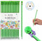 Funny Triangle Pencils #2 Green Pre Sharpened HB Pencils with Erasers, 12 Pack Triangular Party Favor Pencils
