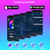 32.8FT Waterproof,IP68 Outdoor LED Strip Light Outside RGB+IC Light Strip with App/Remote Control,Chase Mode,Music Sync