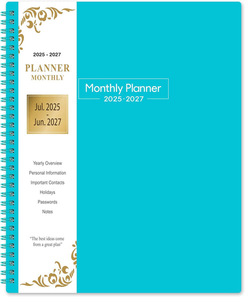 Monthly Planner 2025-2027, 8.5'' x 11'', 2-Year Planner from July 2025 to June 2027 with Inner Pocket